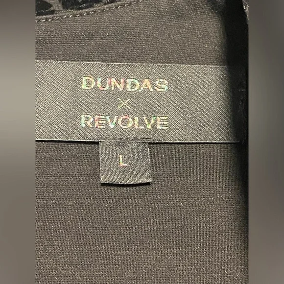 Dundas X Revolve Ramon mini dress black tiger size large - Picture 5 of 6